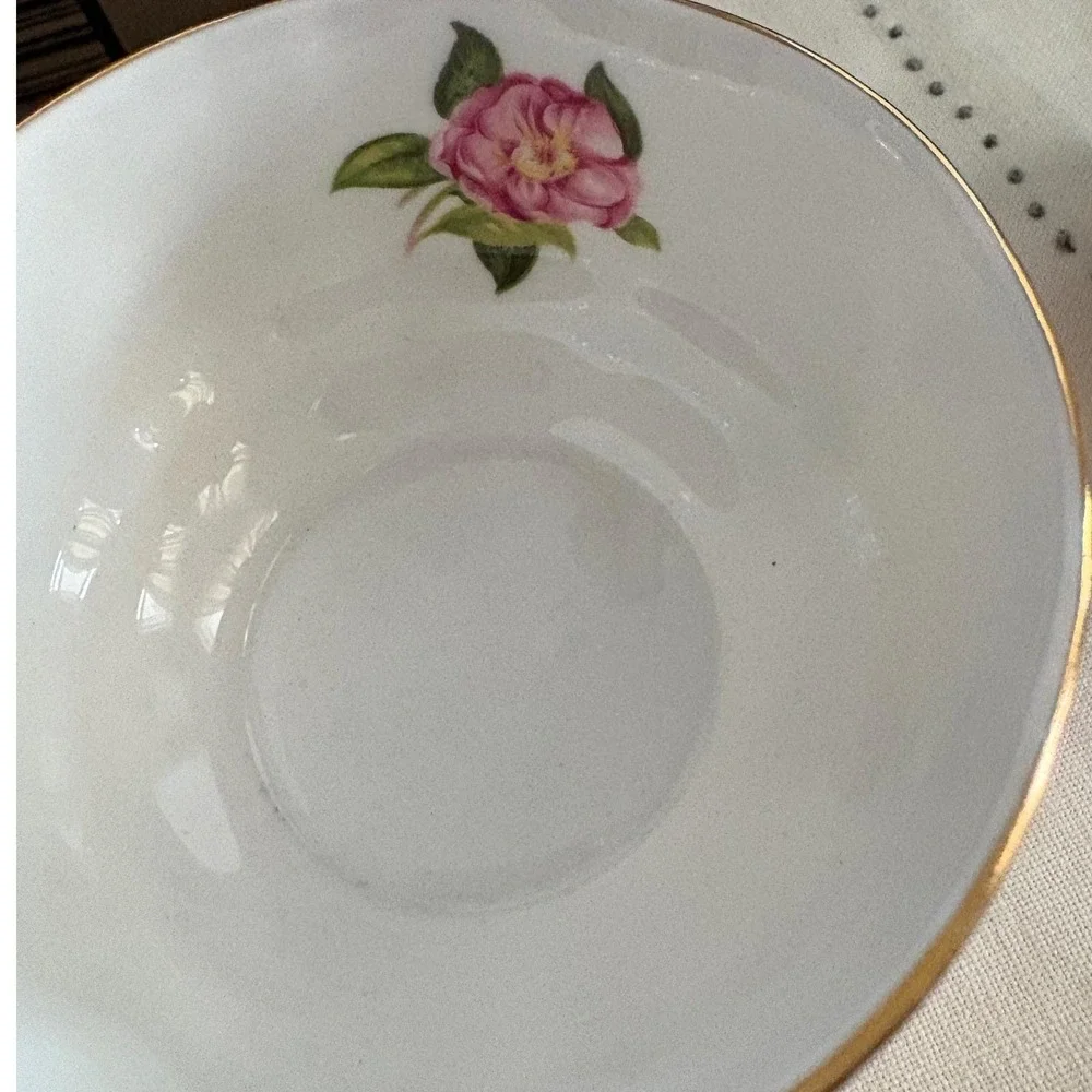 Paragon Camelia Series Hana-Fuki Creamer and Sugar Bowl Set Fine Bone China Gold